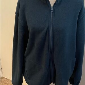 Navy Blue Zip-Up Fleece Jacket